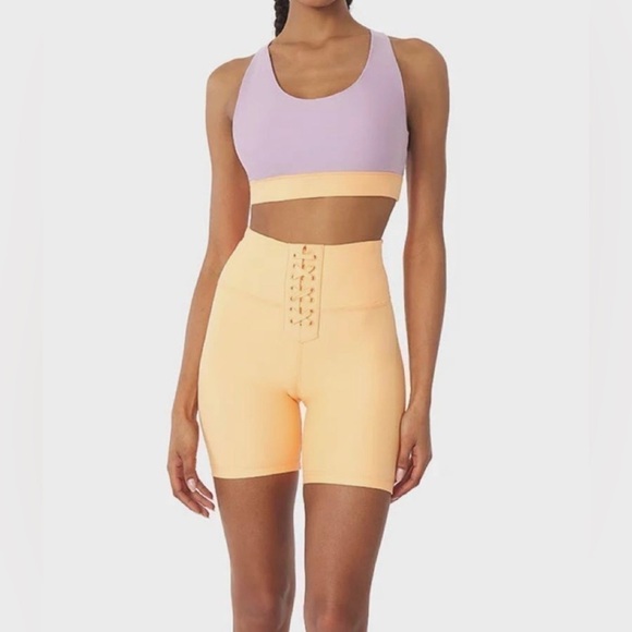 Nwt Weworewhat Lace Up Biker Bike Shorts Size Extra Small Peach Cobbler - Picture 1 of 15